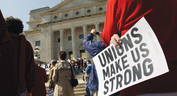 Unionization rates falling in Canada