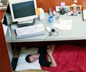 desk with nap area